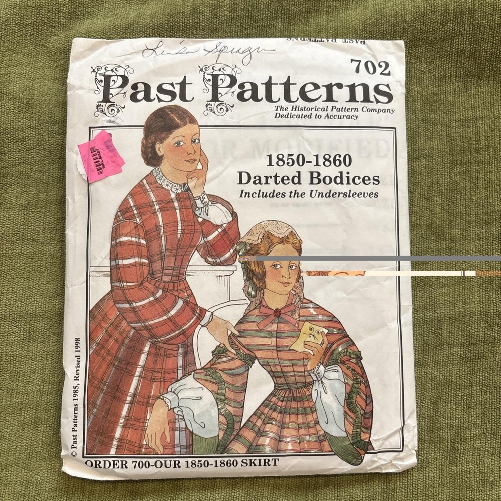 Vintage Past Patterns 1850-1860 Darted Bodices Victorian Sewing Pattern 702